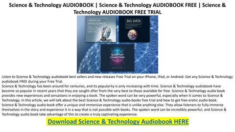 Where Can I Find Free Audiobooks on Science and Technology?