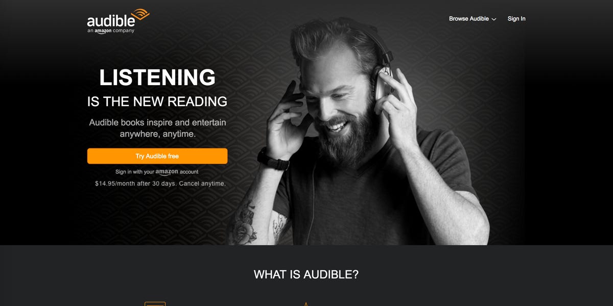 How do I watch Audible books for free?