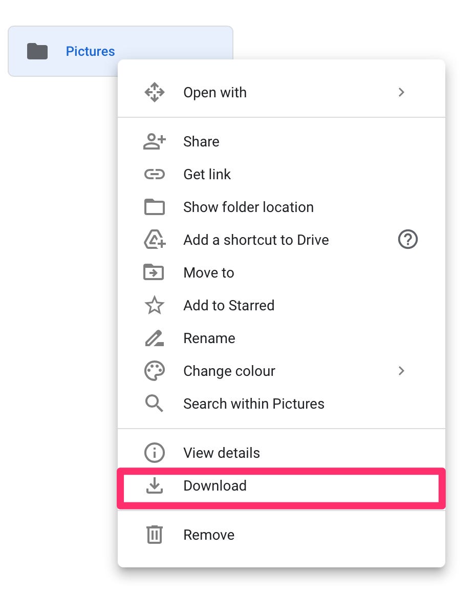 How do I download books from Google Drive?