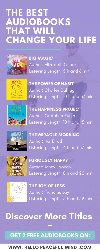 What are some audiobooks for personal well-being and happiness?